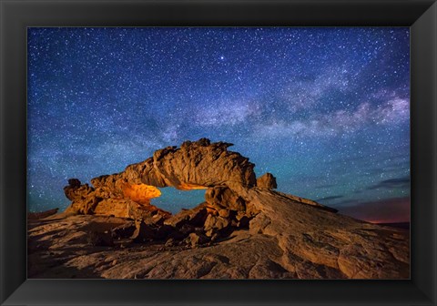 Framed Milky Way over Dragon Arch Print
