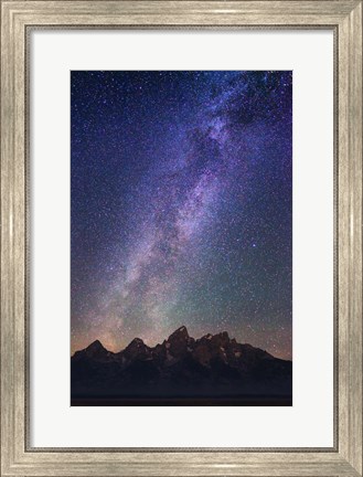 Framed Stars over Tetons 5114 Print