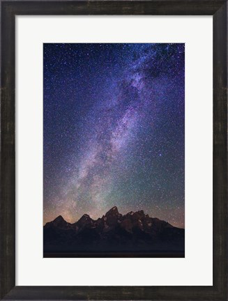Framed Stars over Tetons 5114 Print