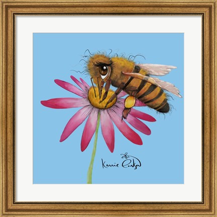 Framed Honey Bee 2 Print