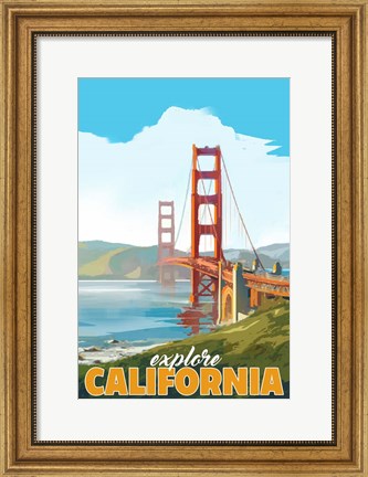 Framed Explore California Print