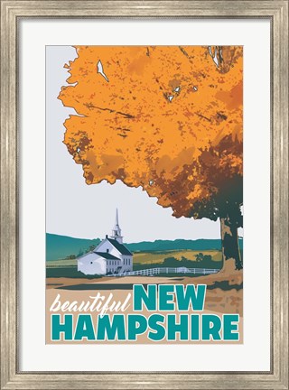 Framed Beautiful New Hampshire Print