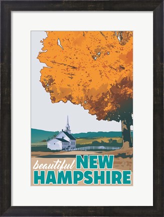 Framed Beautiful New Hampshire Print