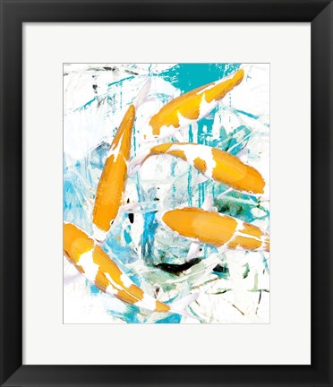 Framed Winter Koi 1 Print