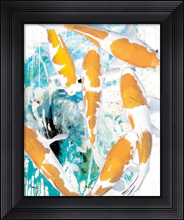 Framed Winter Koi 2 Print
