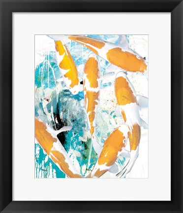 Framed Winter Koi 2 Print