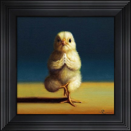 Framed Yoga Chick Tree Pose Print