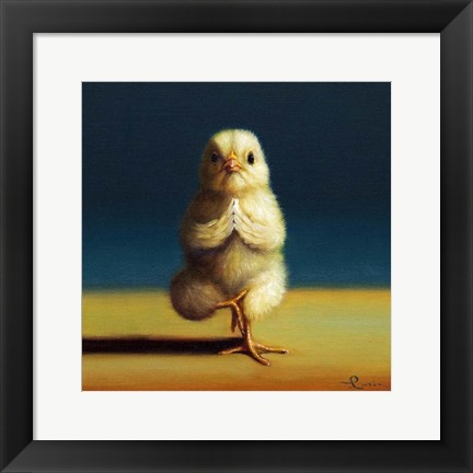 Framed Yoga Chick Tree Pose Print