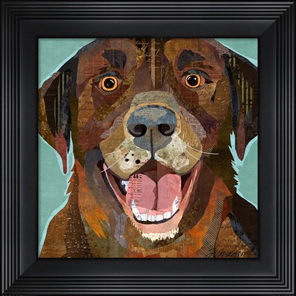 Framed Chocolate Lab Print