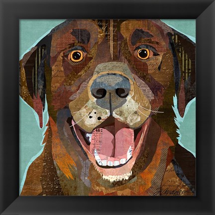 Framed Chocolate Lab Print