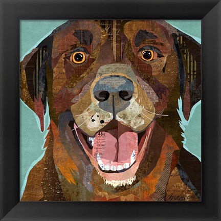 Framed Chocolate Lab Print