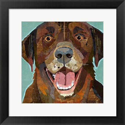 Framed Chocolate Lab Print