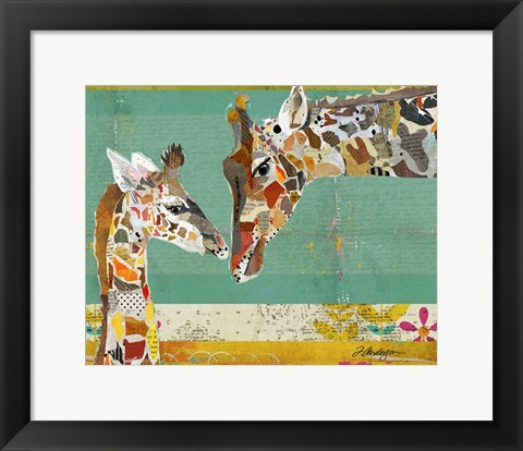 Framed Giraffe and Calf Print