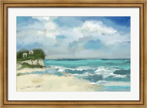 Framed Perfect Day At The Beach Print