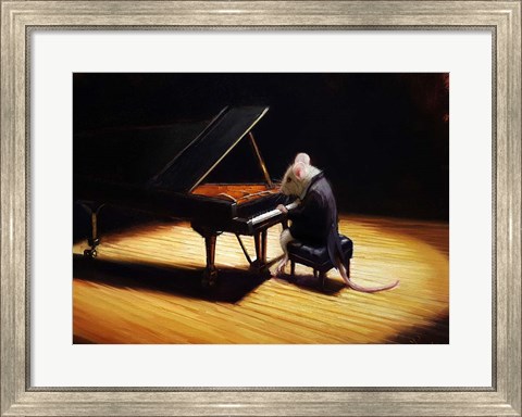 Framed Little Pianist Print