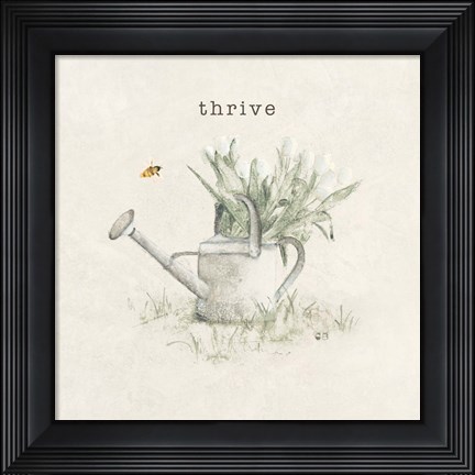 Framed Garden Watering Can Print