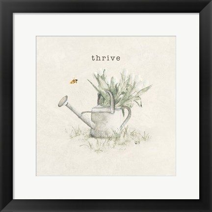 Framed Garden Watering Can Print