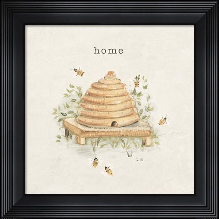 Framed Garden Bees Print