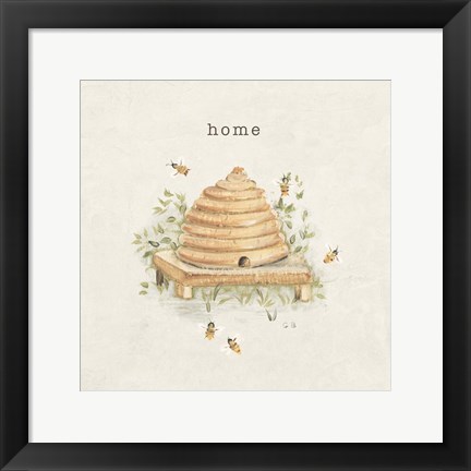 Framed Garden Bees Print