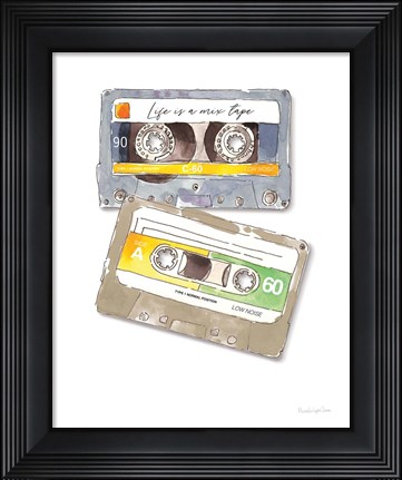Framed Mixtape Love Neutral No Words Print
