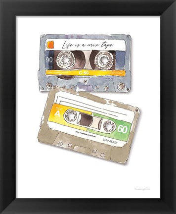Framed Mixtape Love Neutral No Words Print