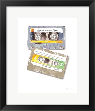 Framed Mixtape Love Neutral No Words Print