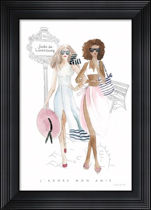Framed Paris Girlfriends IV Pastel Print