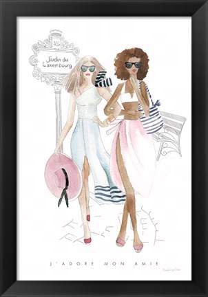 Framed Paris Girlfriends IV Pastel Print