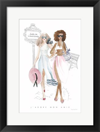 Framed Paris Girlfriends IV Pastel Print