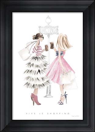 Framed Paris Girlfriends II Pastel Print