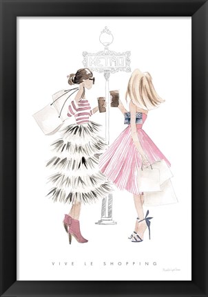 Framed Paris Girlfriends II Pastel Print