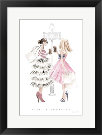 Framed Paris Girlfriends II Pastel Print