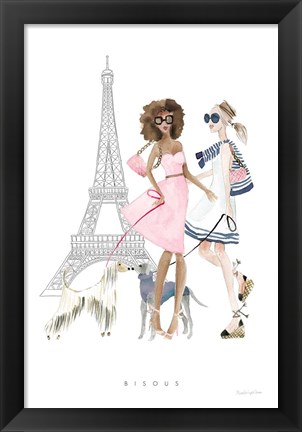 Framed Paris Girlfriends I Pastel Print