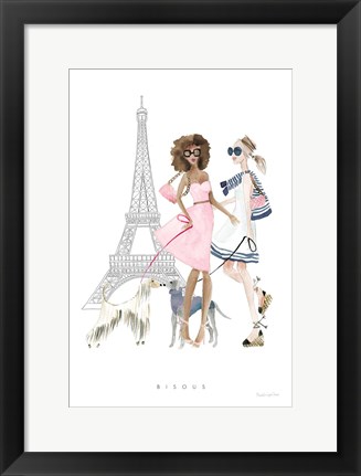 Framed Paris Girlfriends I Pastel Print