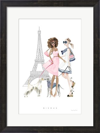 Framed Paris Girlfriends I Pastel Print