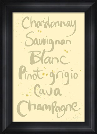 Framed Pop the Cork Wine Words II Print