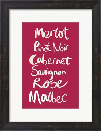 Framed Pop the Cork Wine Words I Print