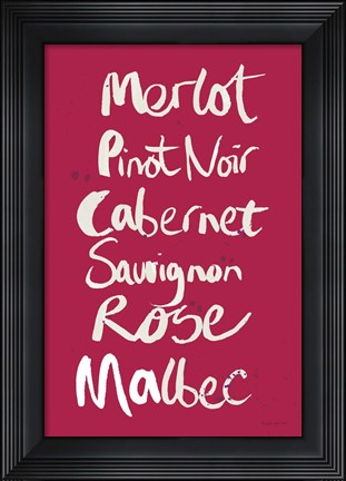 Framed Pop the Cork Wine Words I Print