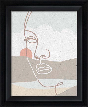 Framed Mykonos II Neutral Print