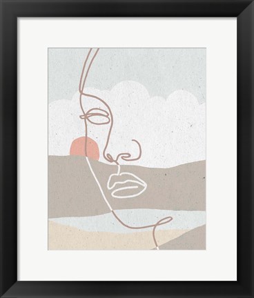 Framed Mykonos II Neutral Print