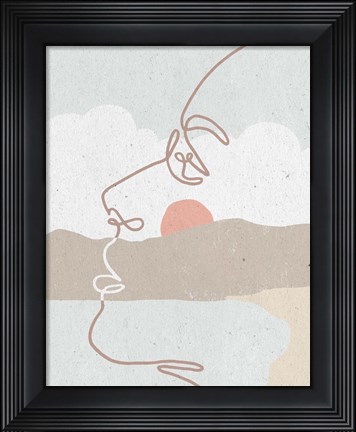 Framed Mykonos I Neutral Print