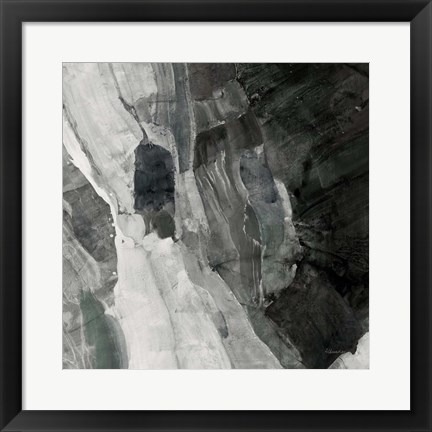 Framed Rocky Ravine BW Print