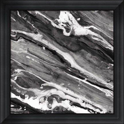 Framed Going with the Flow III BW Print