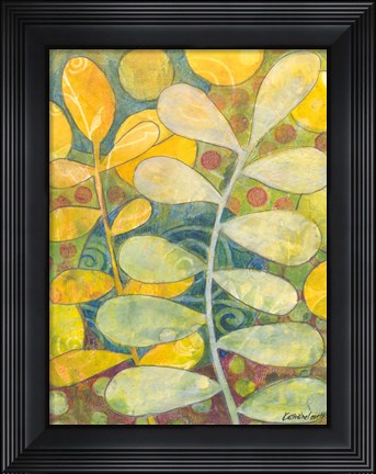 Framed Rising Green II Print