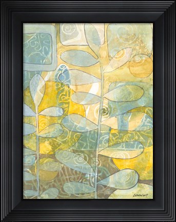 Framed Rising Green I Print