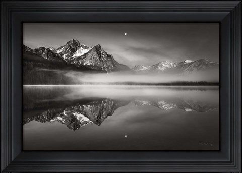 Framed Moonset on McGown Peak Print