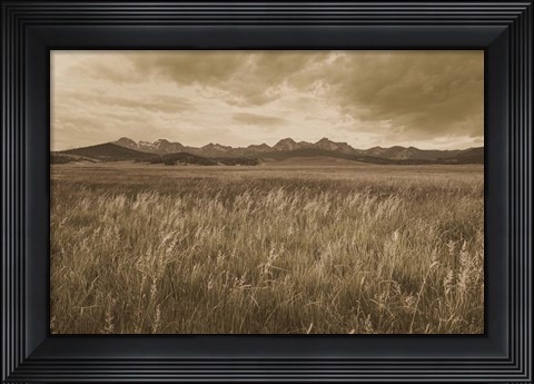 Framed Sawtooth Mountains Idaho II Dark Print