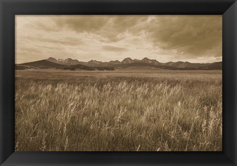 Framed Sawtooth Mountains Idaho II Dark Print