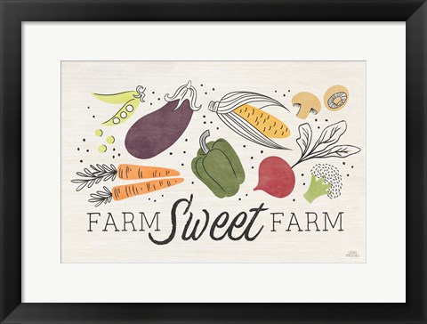 Framed Garden Goodies I Cream Print