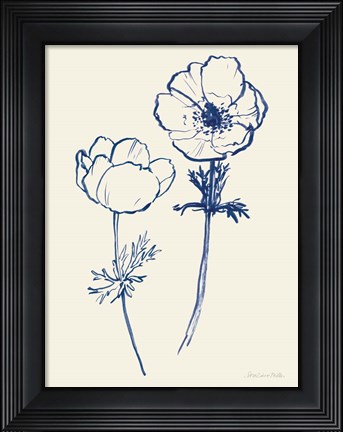 Framed Ink Anemones II Print